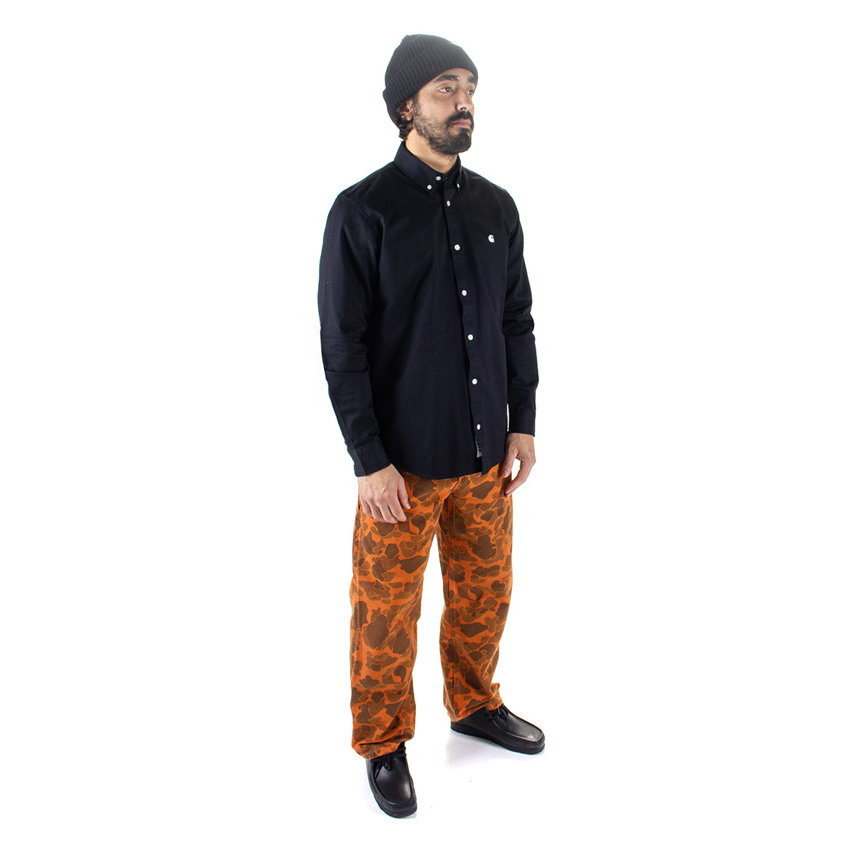 Carhartt WIP | Duck Single Knee Pant - Dearborn Canvas
Style # I033896-2FA
Color : Camo Duck / Green / Turmeric