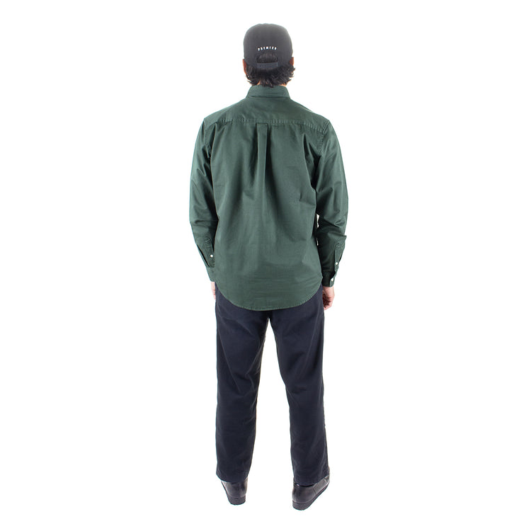 Carhartt WIP | Madison L/S Shirt
Style # I023339-2E4
Color : Sycamore Tree / Wax