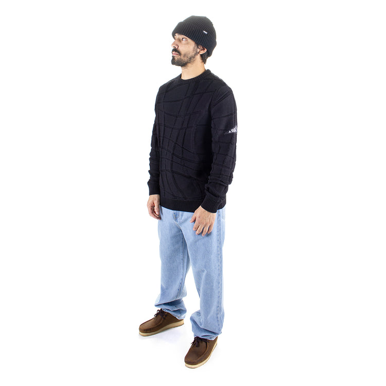 by Parra | Your Boring Abstract Village Knitted Pullover
Color : Black