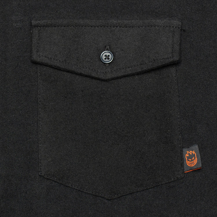 Spitfire | Old E Flannel Shirt Color : Black