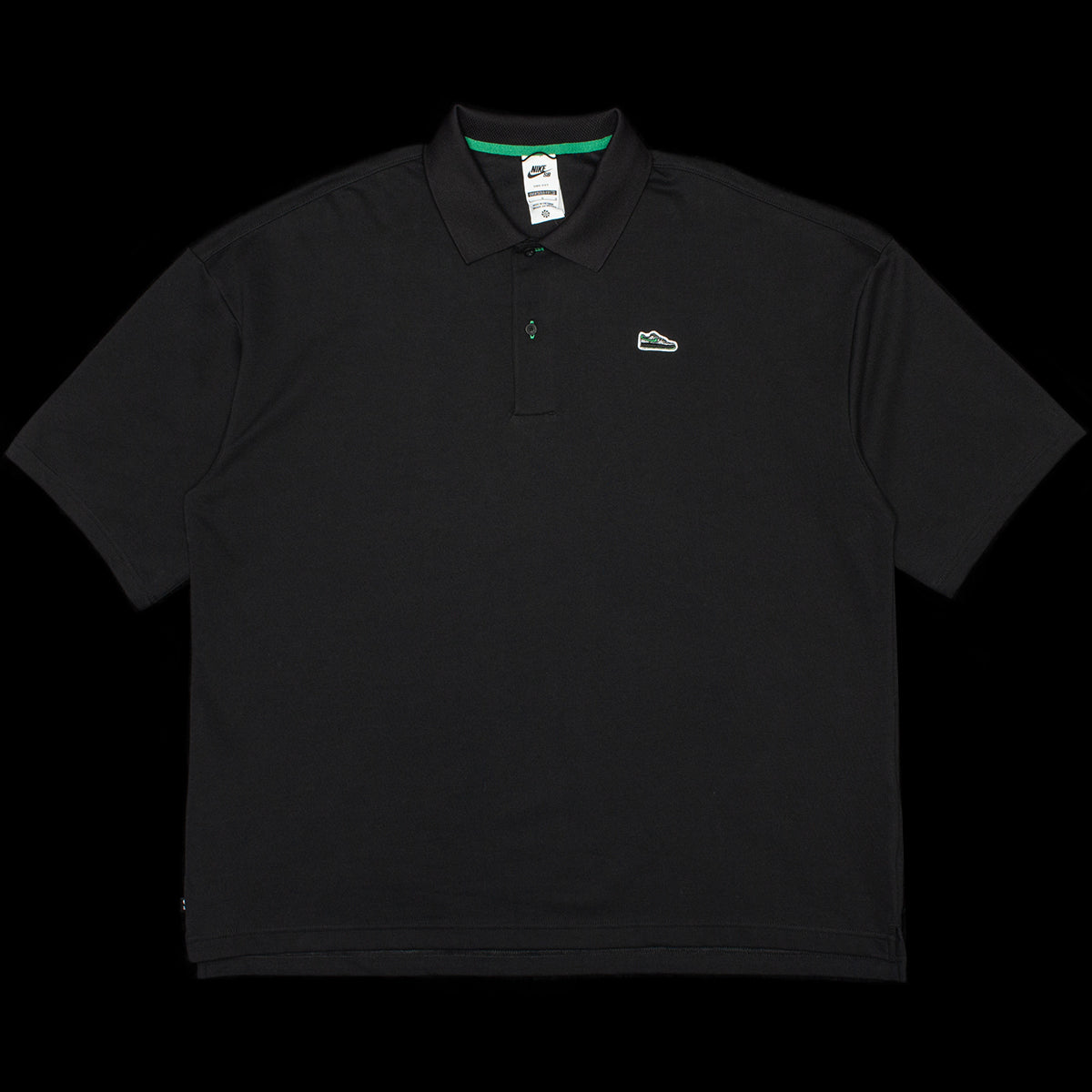 Nike SB - Solid Break AF1 Polo
Style # IV0597-010
Color : Black / Court Green