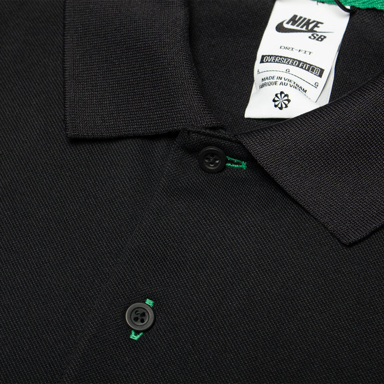 Nike SB - Solid Break AF1 Polo
Style # IV0597-010
Color : Black / Court Green
