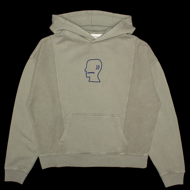 Brain Dead - Mendoza Cropped Hoodie
Color : Cement