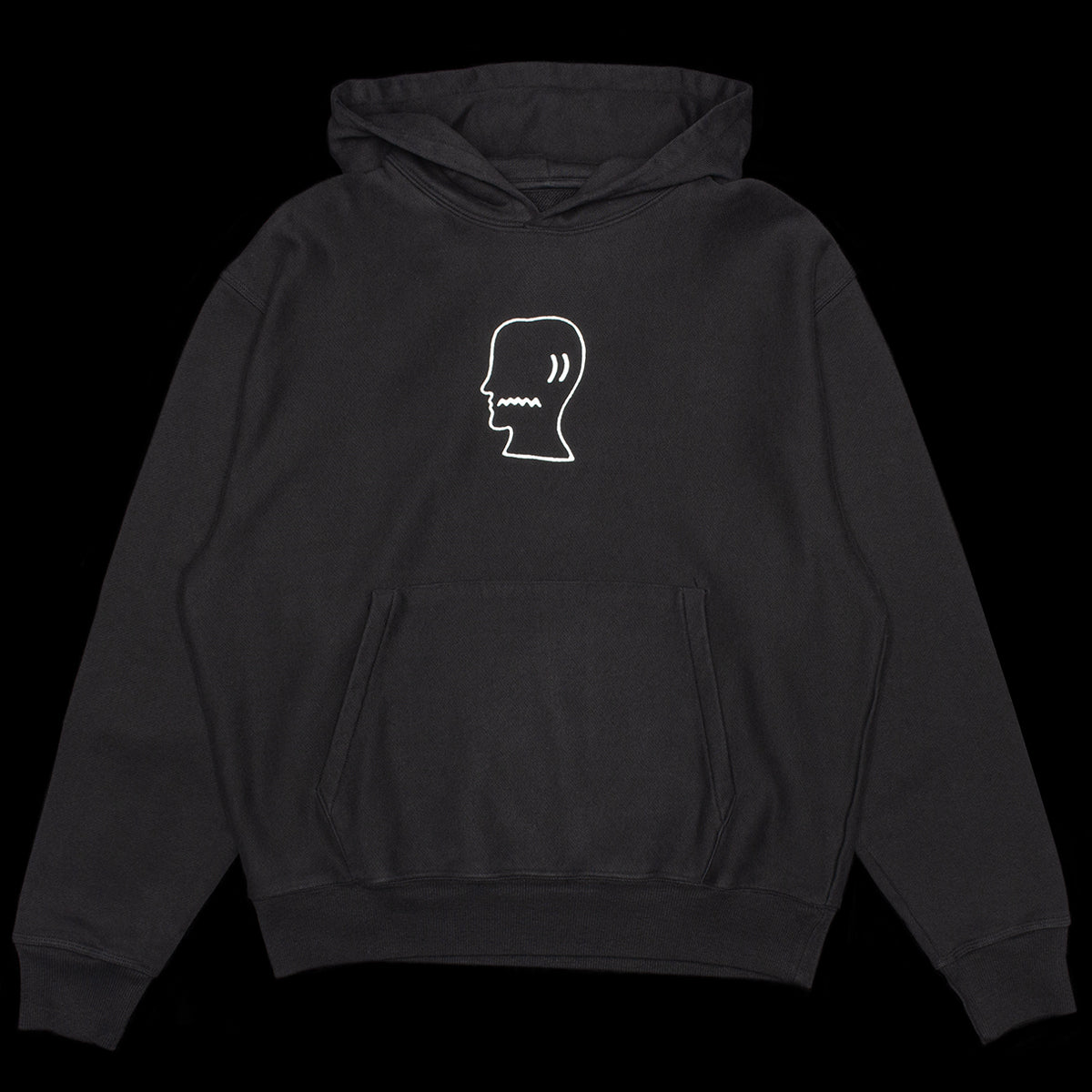 Brain Dead - Logohead Hoodie
Color : Black