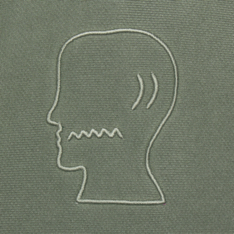 Brain Dead - 3D Embroidered Logohead Garment Dyed Hoodie
Color : Ivy