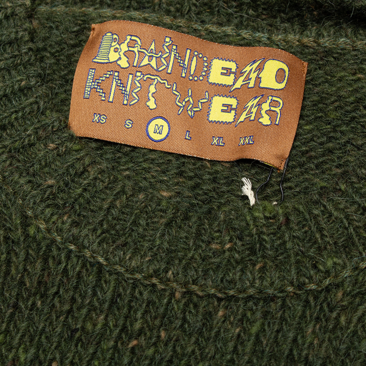 Brain Dead - Logohead Alpaca Crewneck Sweater
Color : Forest Green