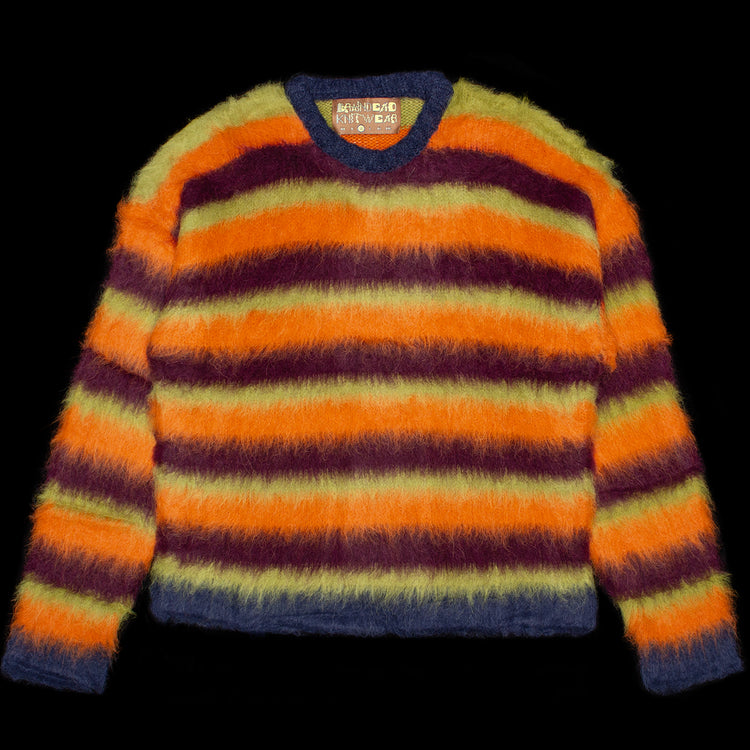 Brain Dead - Blurry Lines Alpaca Crewneck Sweater
Color : Orange / Multi