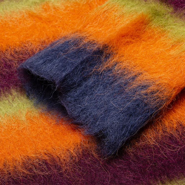 Brain Dead - Blurry Lines Alpaca Crewneck Sweater
Color : Orange / Multi