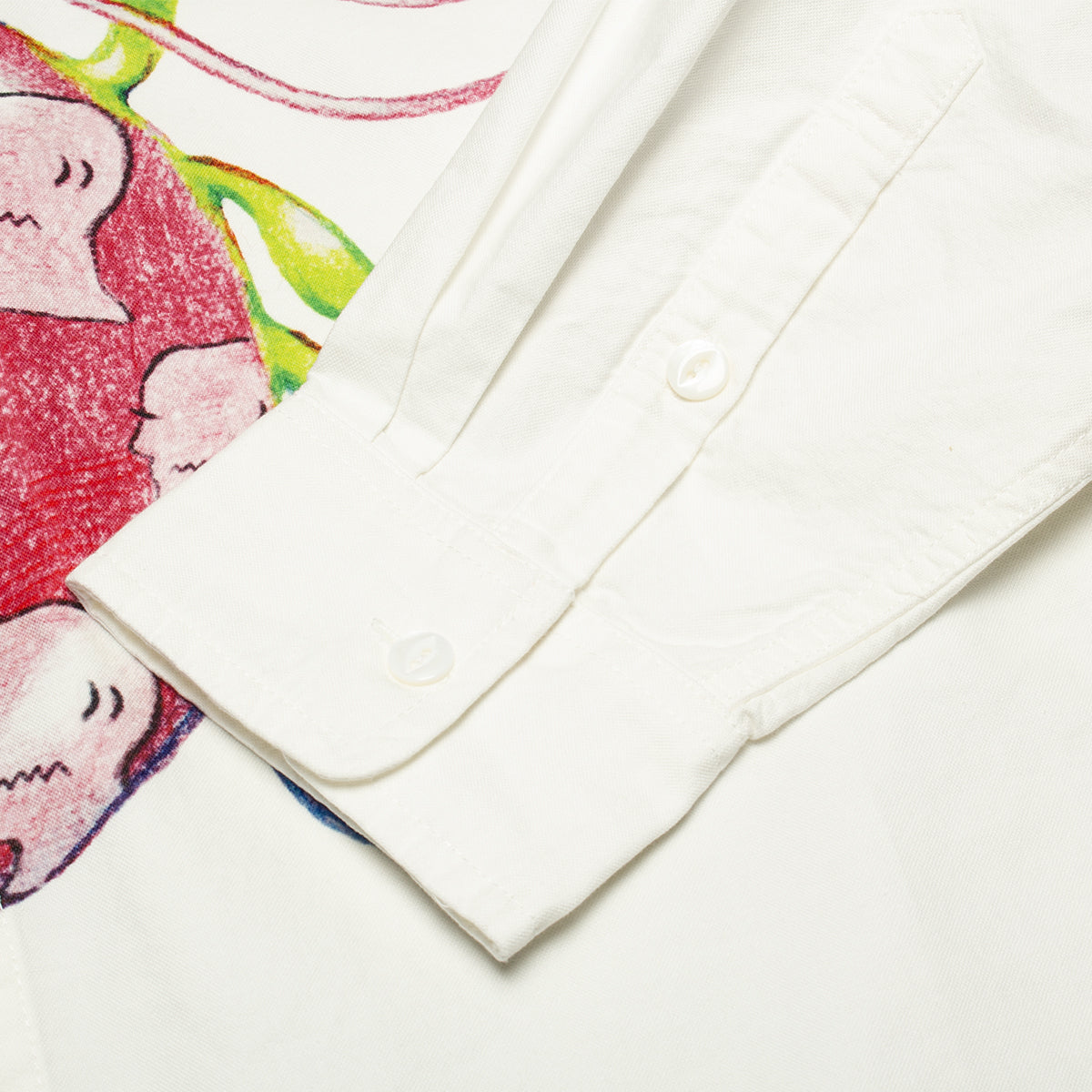 Brain Dead - Gaspar Heart Button-Up Oxford Shirt
Color : White