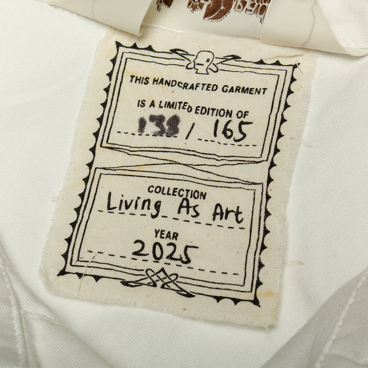 Brain Dead - Gaspar Heart Button-Up Oxford Shirt
Color : White