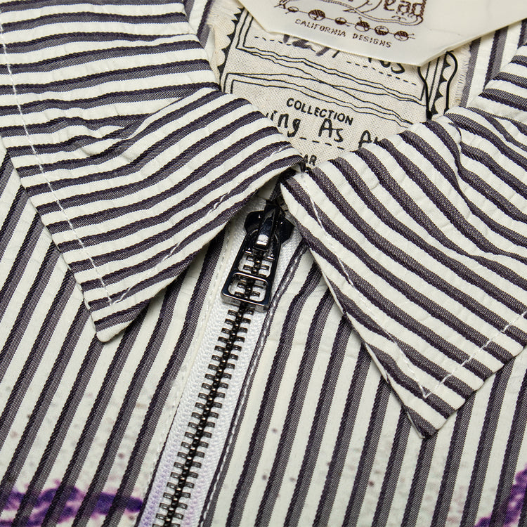 Brain Dead - Angel Striped Half-Zip Work Shirt
Color : Natural