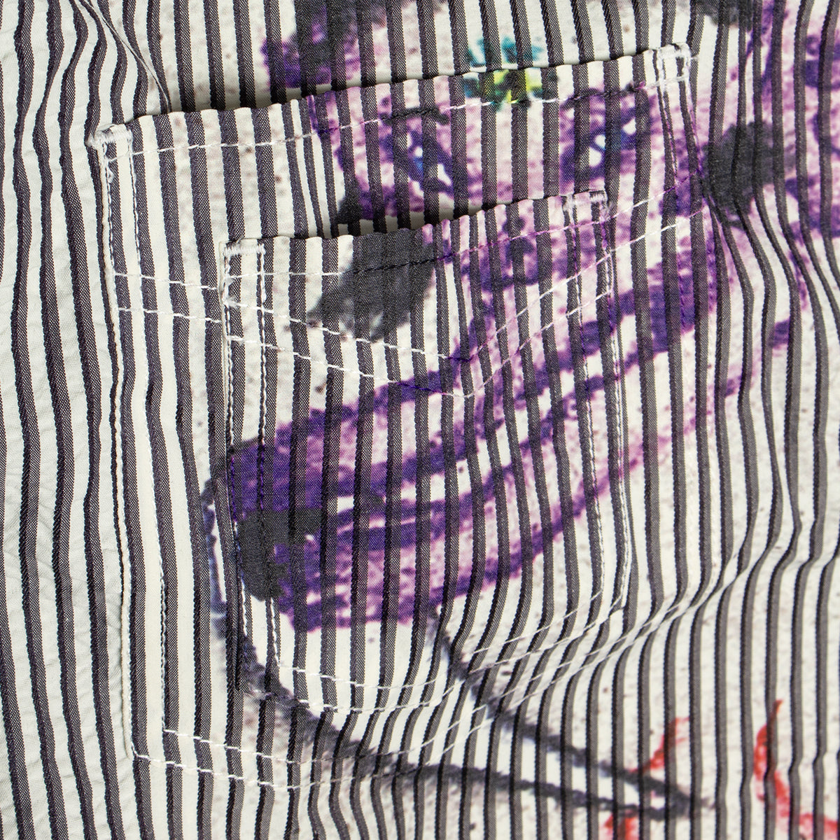 Brain Dead - Angel Striped Half-Zip Work Shirt
Color : Natural