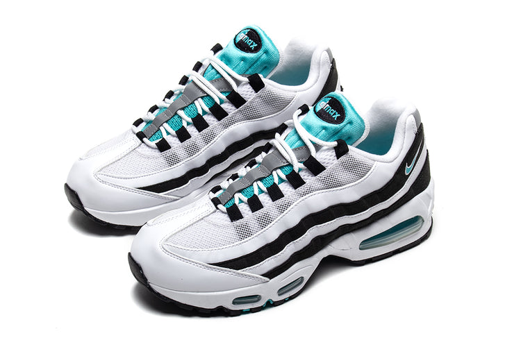 Nike - Air Max 95 OG
Style # IM7409-100
Color : White / Hyper Jade / Black / Metallic Silver