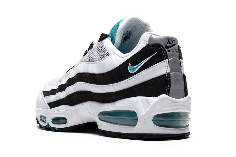 Nike - Air Max 95 OG
Style # IM7409-100
Color : White / Hyper Jade / Black / Metallic Silver