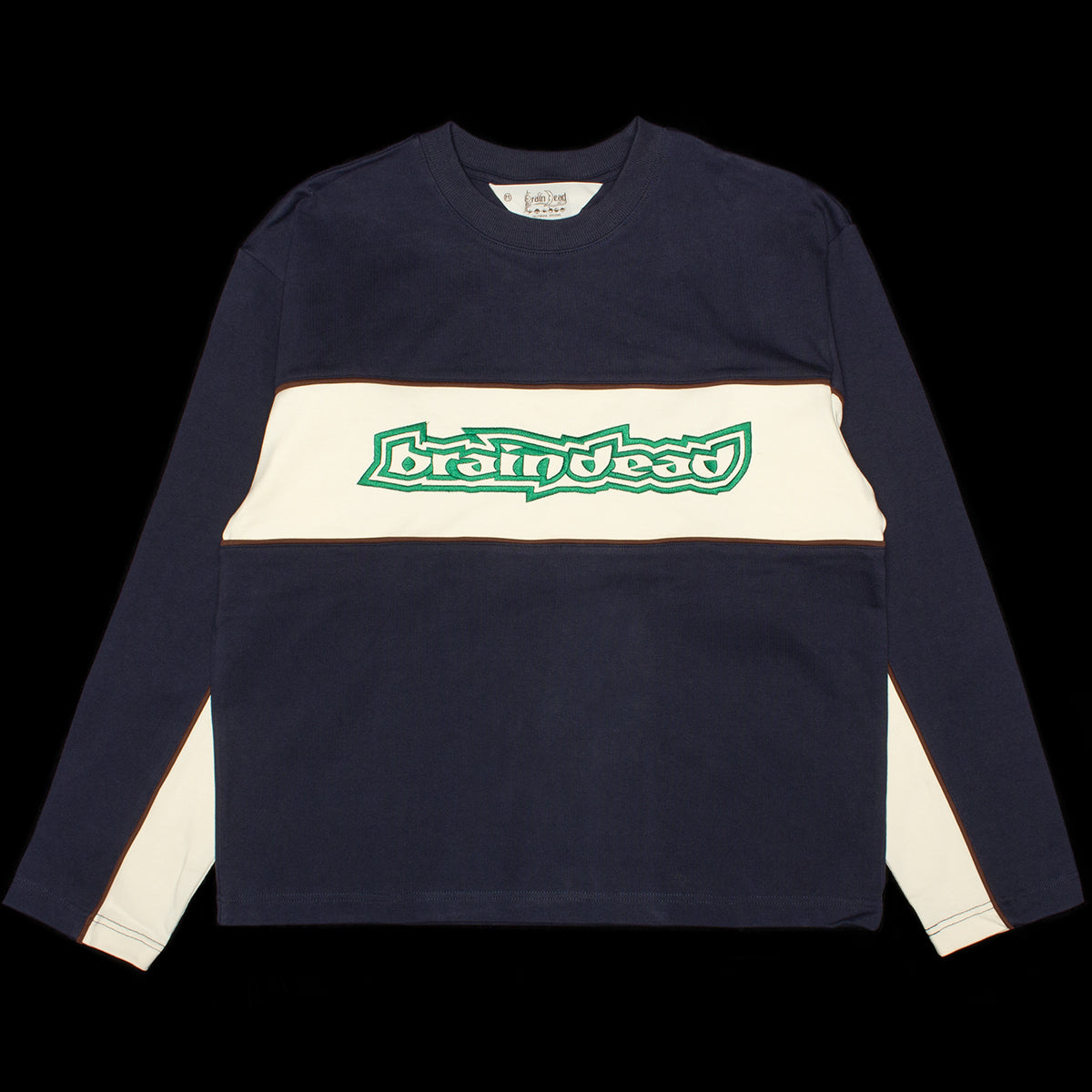 Brain Dead - Heavyweight Paneled L/S Shirt
Color : Navy