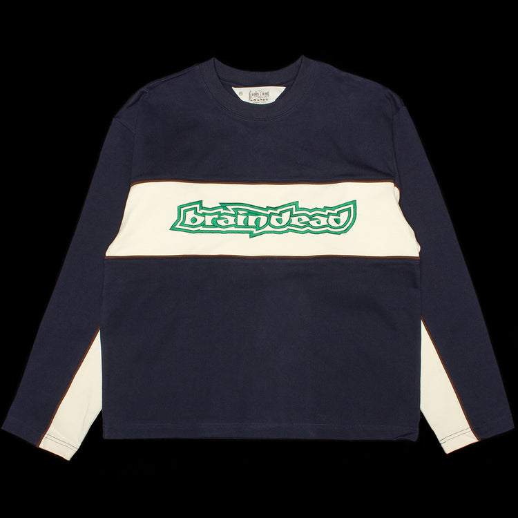 Brain Dead - Heavyweight Paneled L/S Shirt
Color : Navy