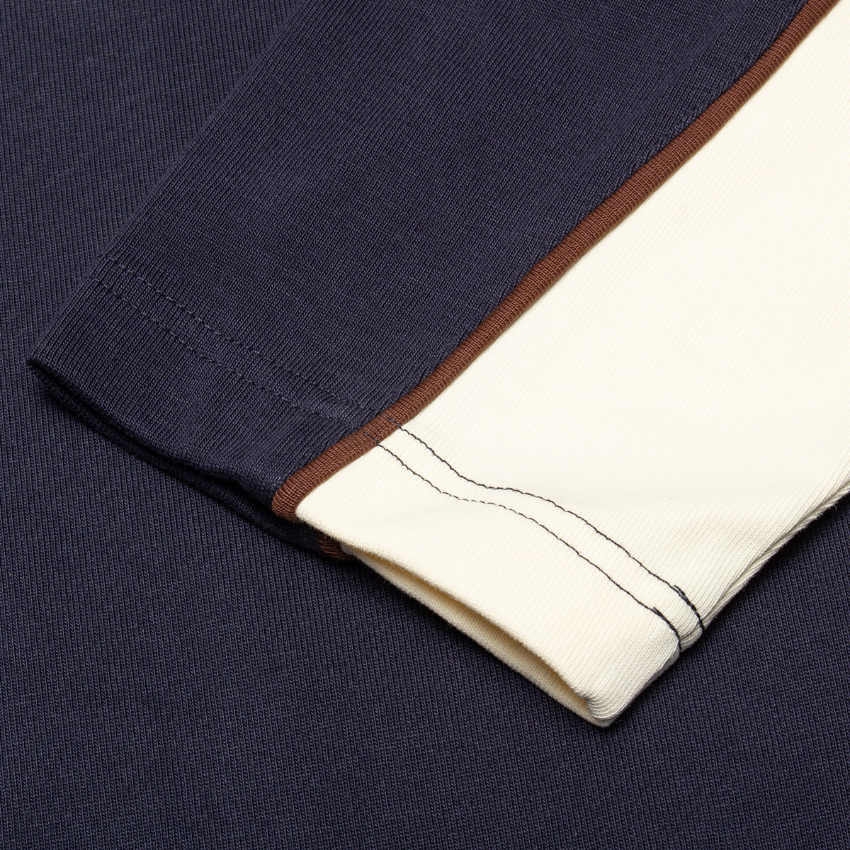 Brain Dead - Heavyweight Paneled L/S Shirt
Color : Navy