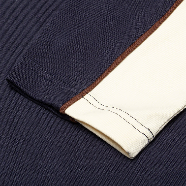 Brain Dead - Heavyweight Paneled L/S Shirt
Color : Navy