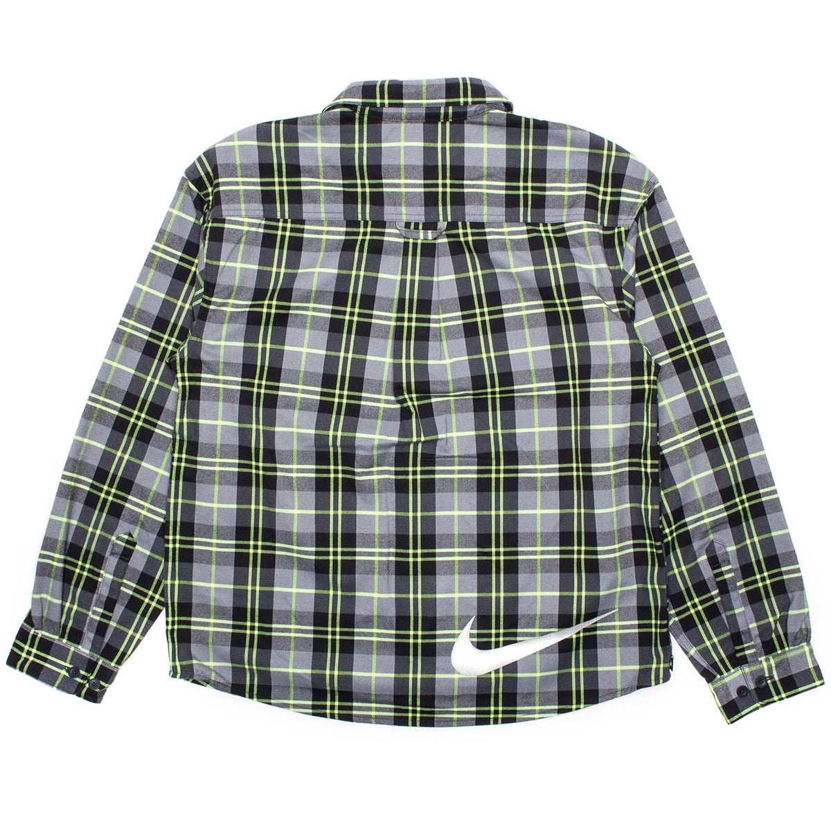Nike SB - Koston Flannel L/S Button-Up
Style # HV0256-070
Color : DK Smoke Grey / Volt