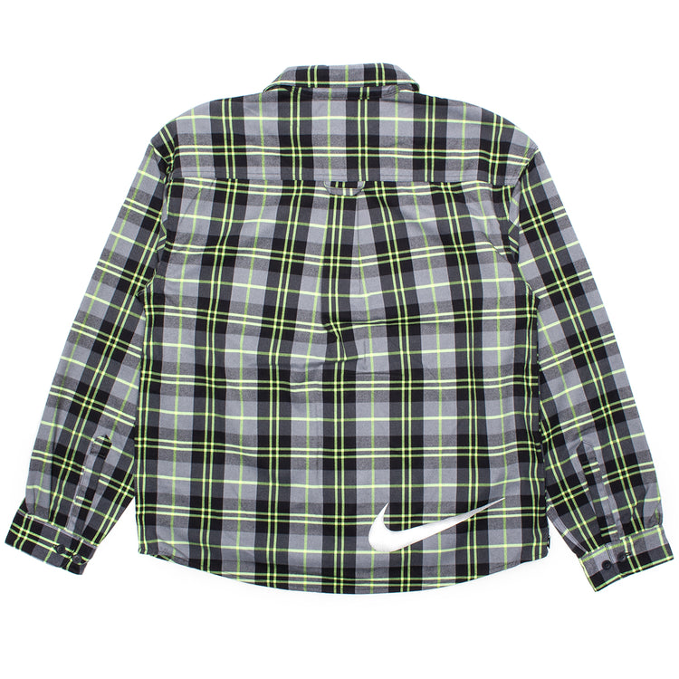 Nike SB - Koston Flannel L/S Button-Up
Style # HV0256-070
Color : DK Smoke Grey / Volt