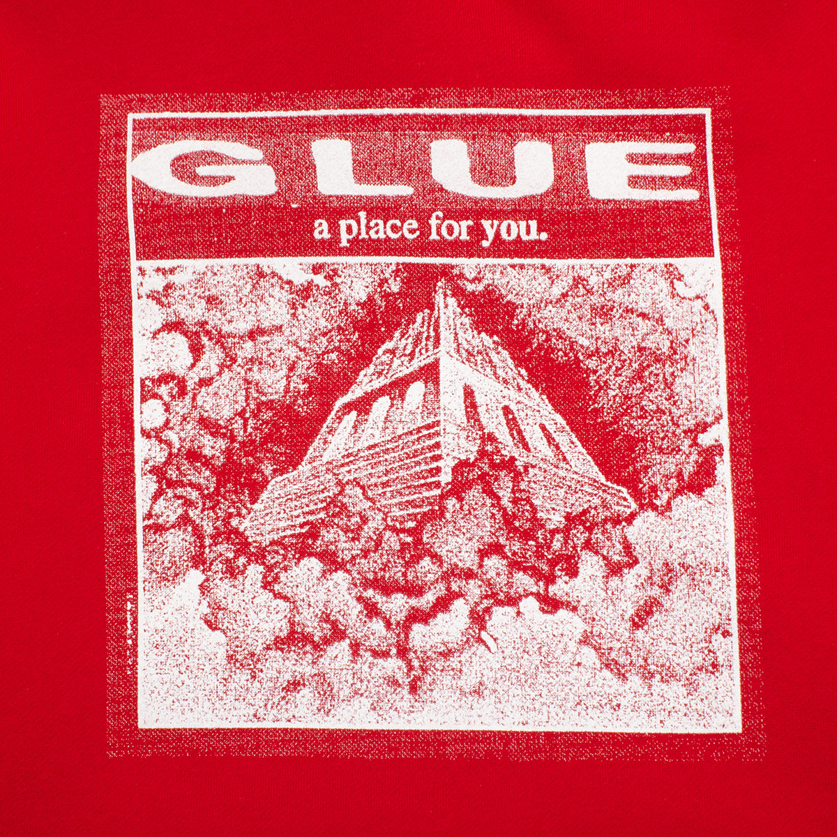 Glue | A Place Hoodie Color : Red