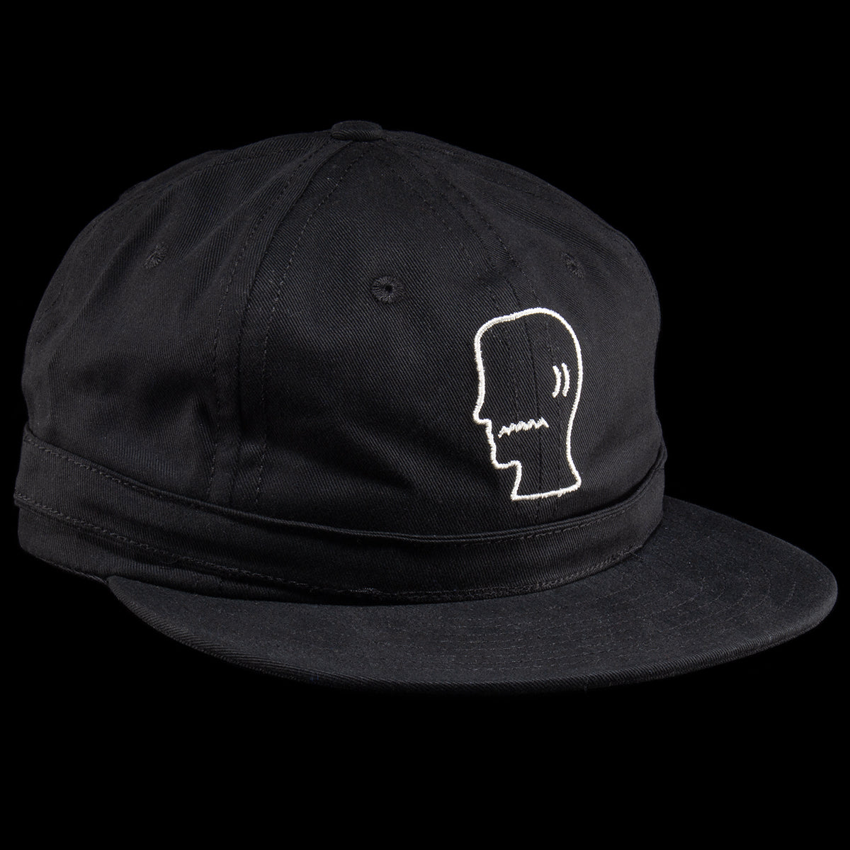 Brain Dead - Extended Strap 6 Panel Logohead Hat
Color : Black