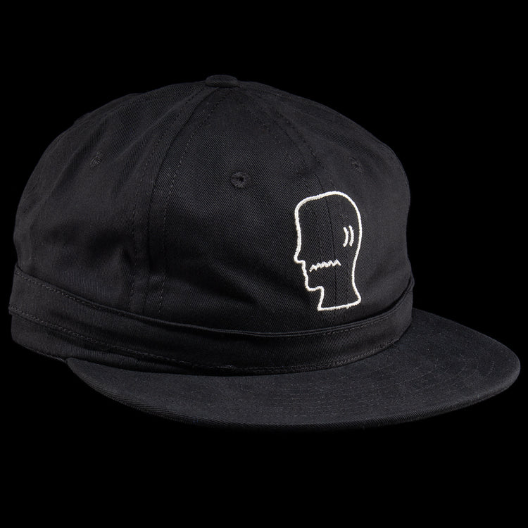 Brain Dead - Extended Strap 6 Panel Logohead Hat
Color : Black