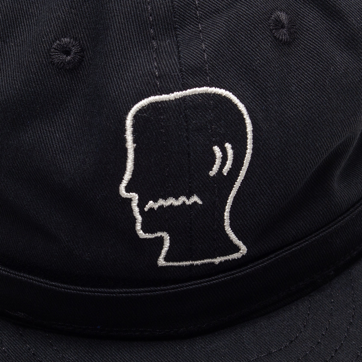 Brain Dead - Extended Strap 6 Panel Logohead Hat
Color : Black