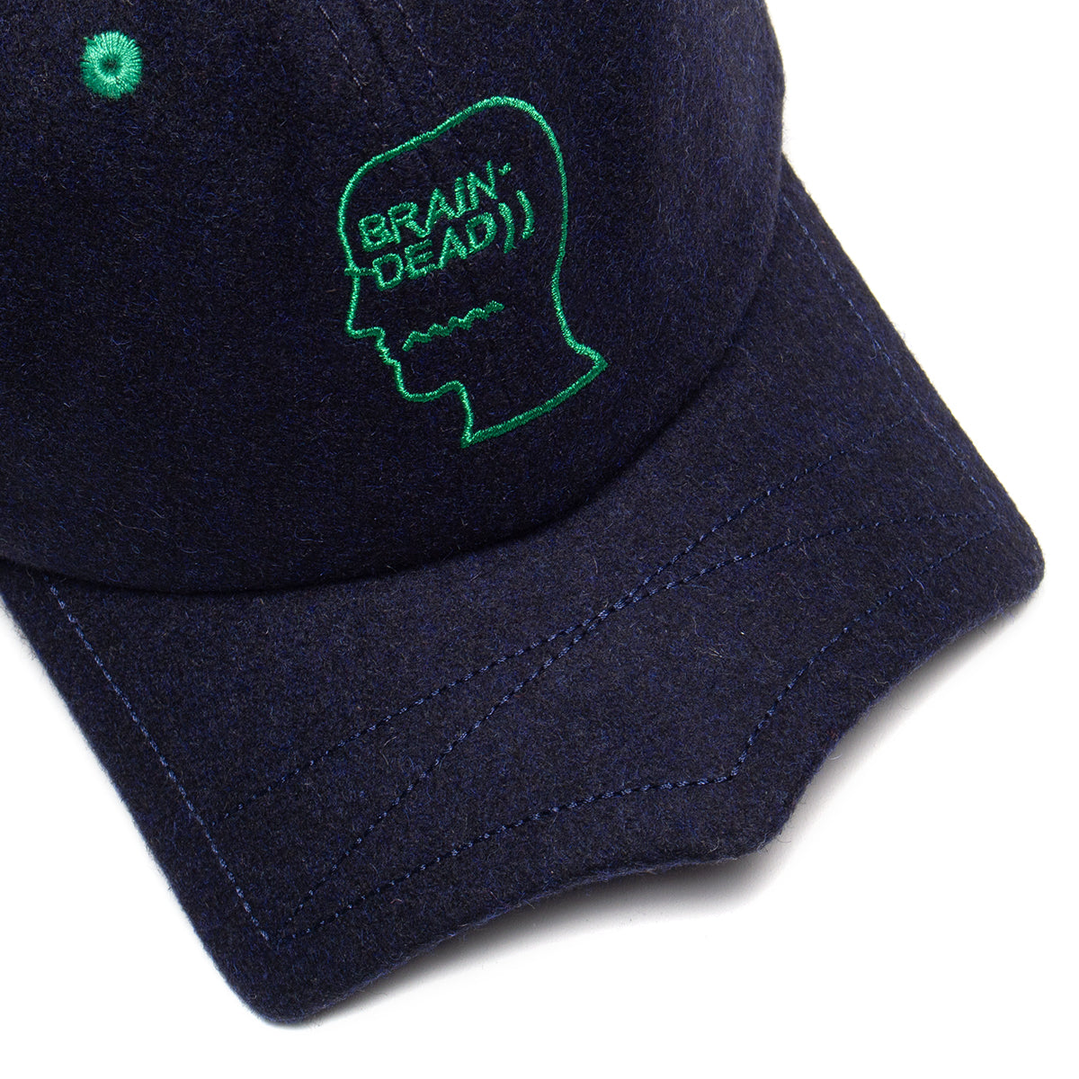 Brain Dead - Batwing Logohead Flannel Hat
Color : Navy