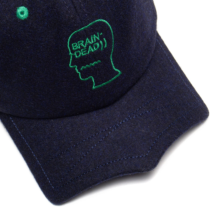 Brain Dead - Batwing Logohead Flannel Hat
Color : Navy