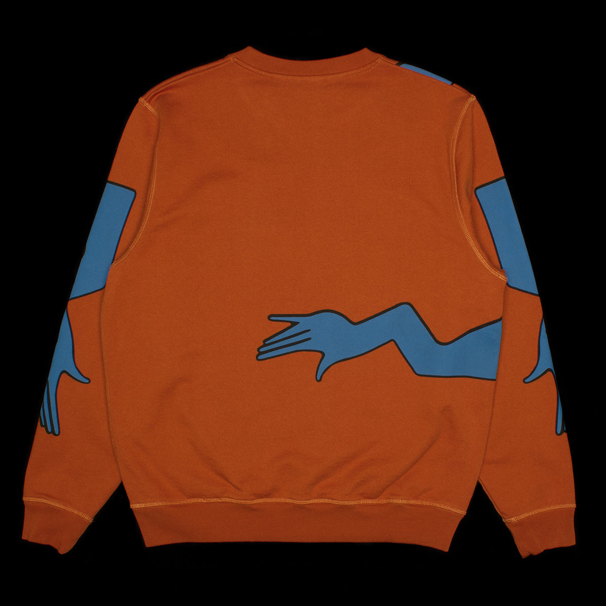 by Parra | Early Grab Crewneck Sweatshirt Color : Sienna Orange