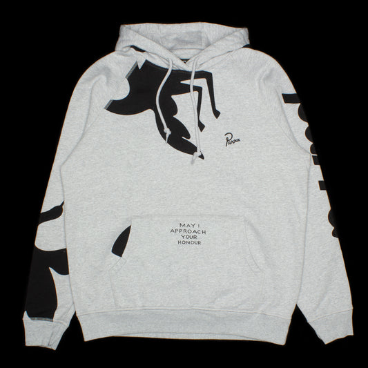 by Parra | Clipped Wings Hooded Sweatshirt Color : Heather Grey