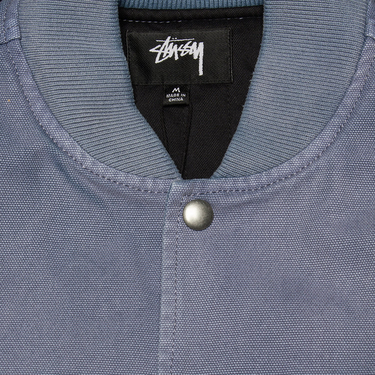 Stussy | Ghost Logo Canvas Varsity Jacket
Style # 115820
Color : Blue