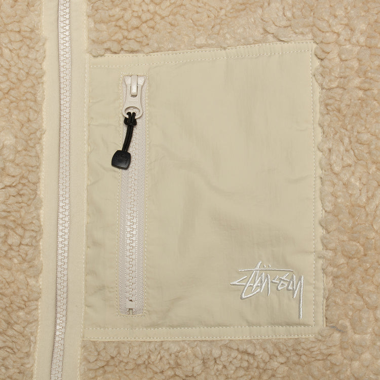 Stussy | Sherpa Reversible Jacket
Style # 118529
Color : Natural