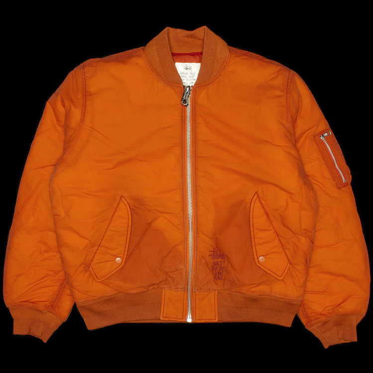 Stussy | Quilted Waxed Bomber
Style # 115803
Color : Rust