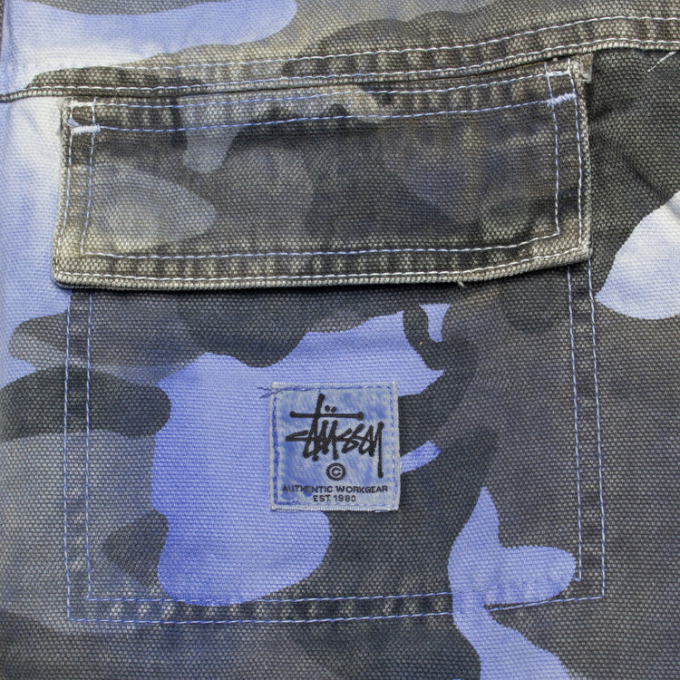 Stussy | Spray Dye Canvas Shop Jacket Style # 115727 Color : Blue Camo