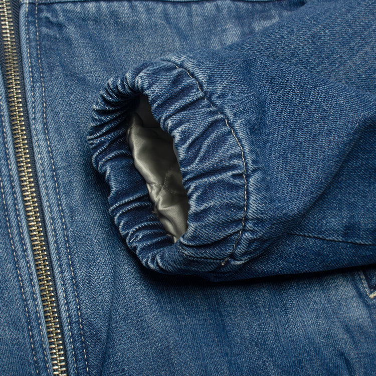 Stussy | Denim Sherpa Work Jacket Style # 115725 Color : Washed Blue