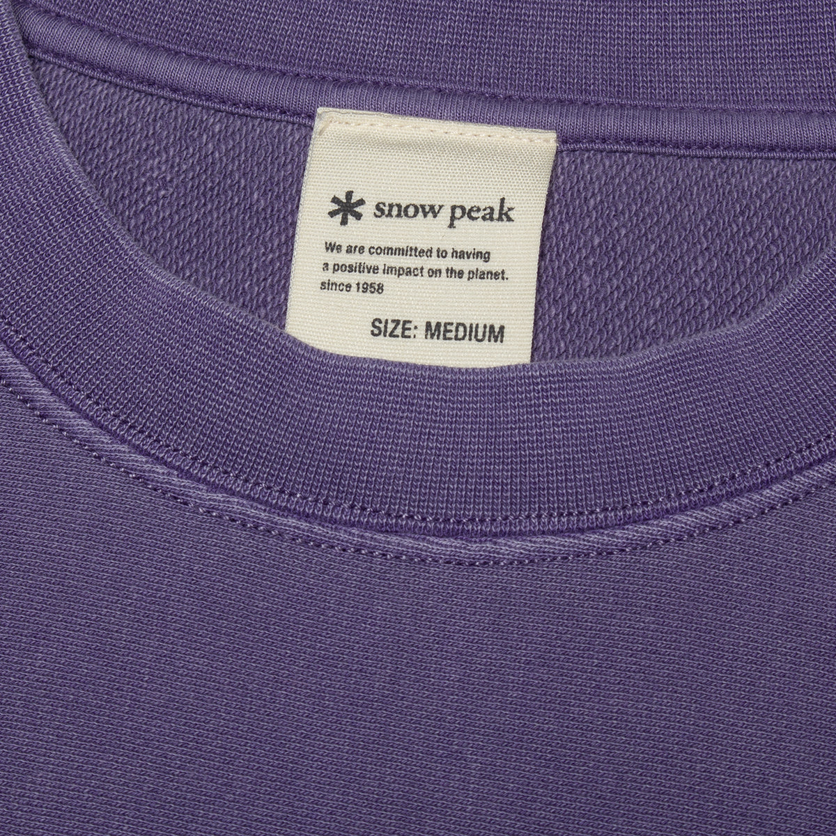 Snow Peak - Garment Dyed Pullover
Color : Purple