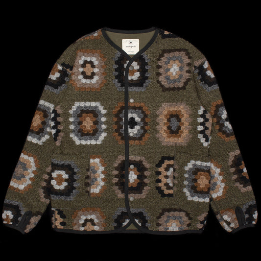 Snow Peak - Women's Wool Jacquard Cardigan
Color : Olive