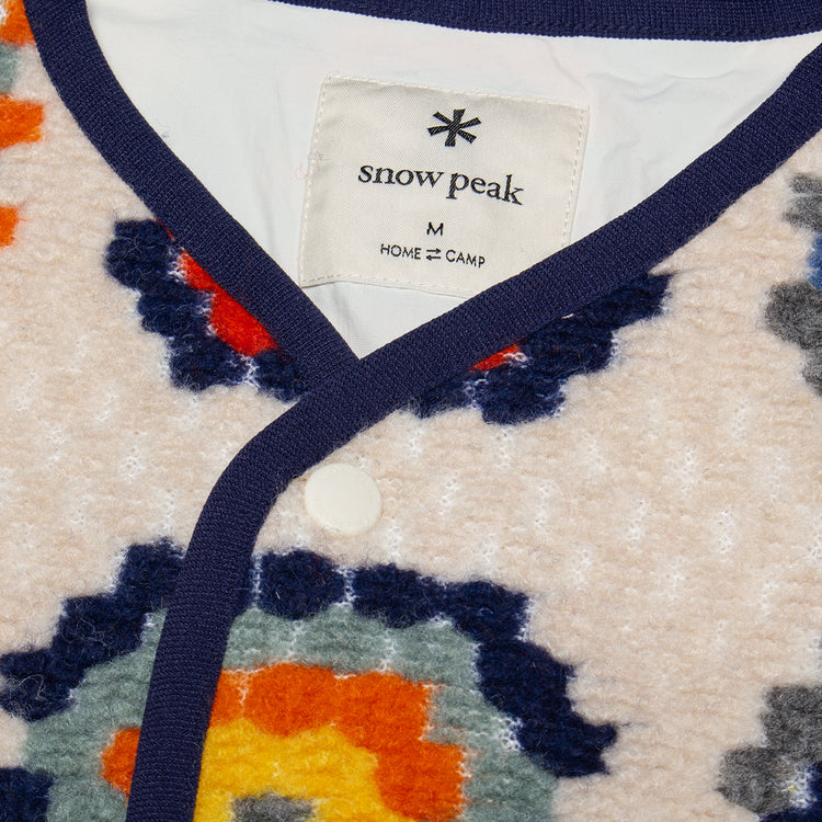 Snow Peak - Wool Jacquard Cardigan
Color : Ivory