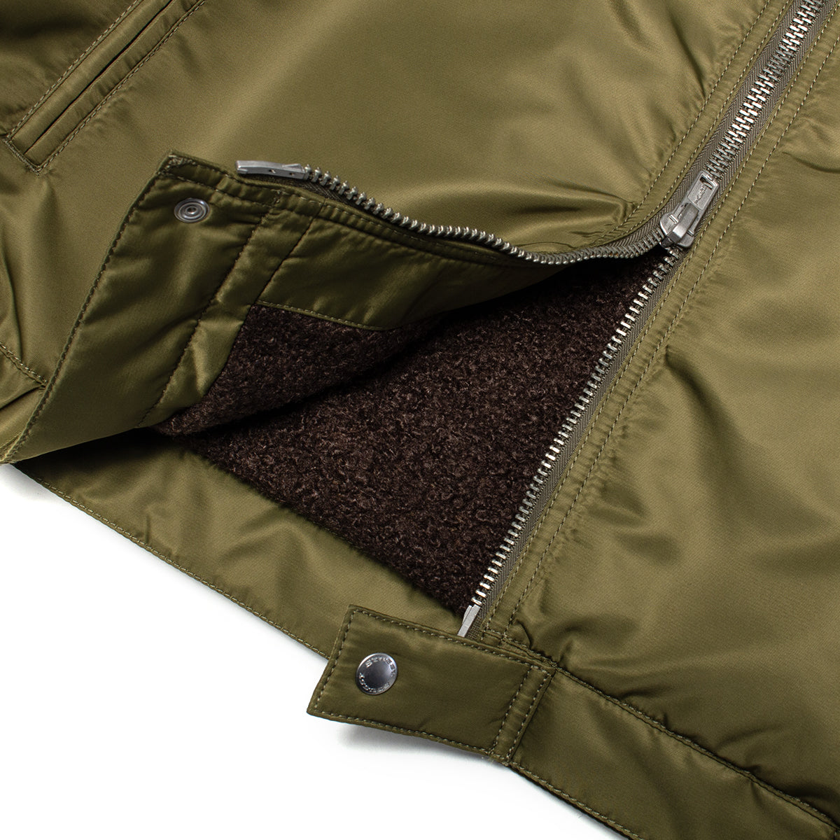 Stussy - Pile Lined Zip Jacket
Style # 115887
Color : Olive