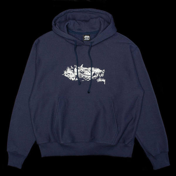 Stussy パーカー フード FAWNHOODIE ネイビー Mサイズ 11-11-25-StussyDeerHoodBlue-
