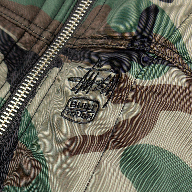 Stussy - Work Jacket Quilted Nylon
Style # 115858
Color : Woodland Camo