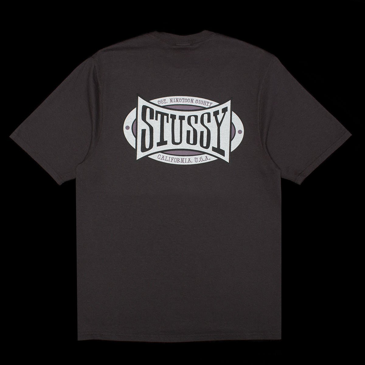 Stussy - Champion Oval Pigment Dyed T-Shirt
Style # 1905144
Color : Faded Black