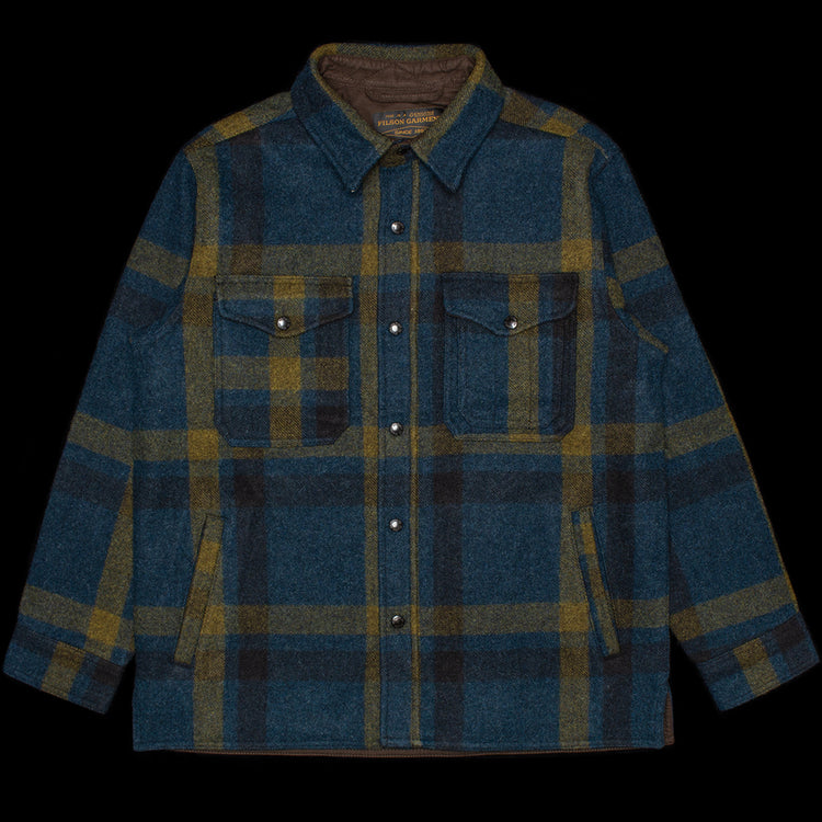 Filson | Lined Mackinaw Jac-Shirt
Style # 20232893
Color : Teal / Ochre Plaid