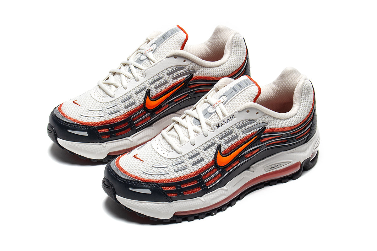 Nike | Air Max TL 2.5
Style # FZ4110-001
Color : Phantom / Total Orange / Dark Smoke Grey