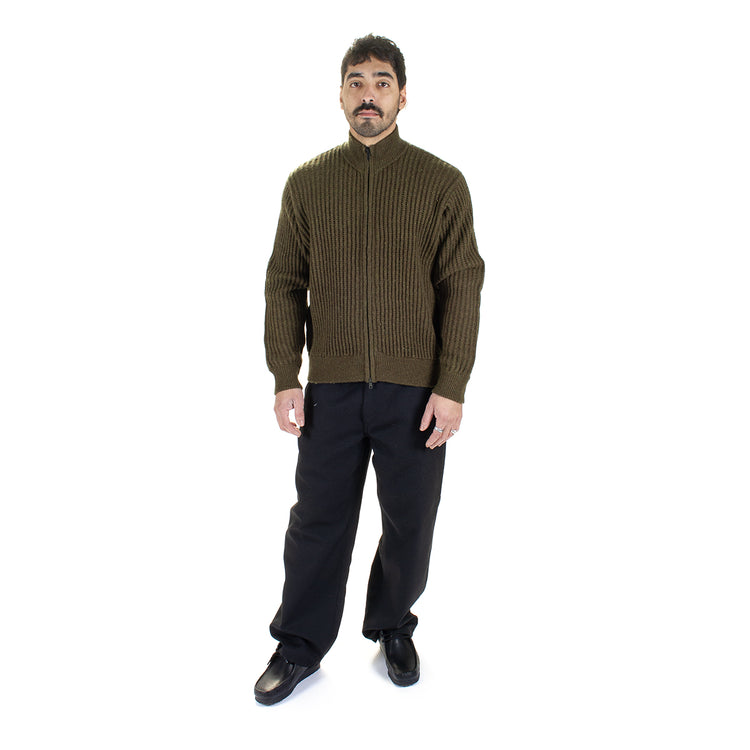 Stussy - Military Patch Zip Sweater
Style # 117269
Color : Green