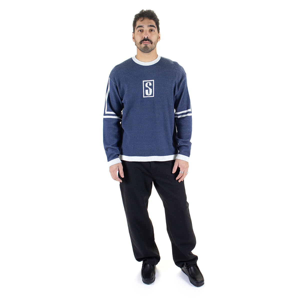 Stussy - Alpine Sweater
Style # 117279
Color : Blue