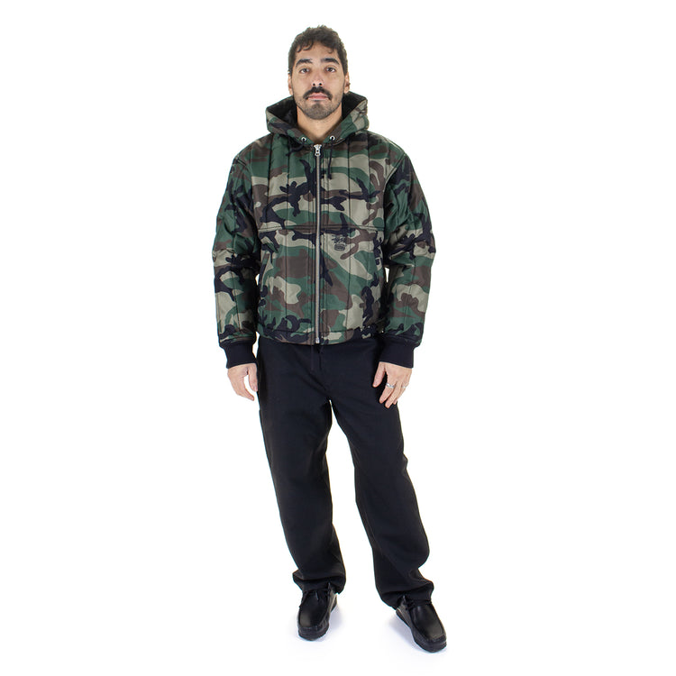 Stussy - Work Jacket Quilted Nylon
Style # 115858
Color : Woodland Camo