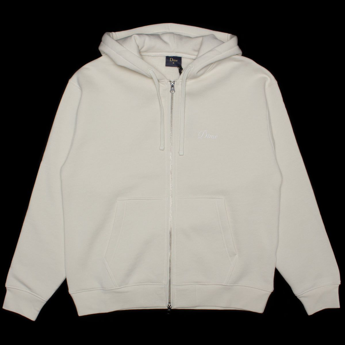 Dime | Cursive Small Logo Zip Hoodie
Color : Natural